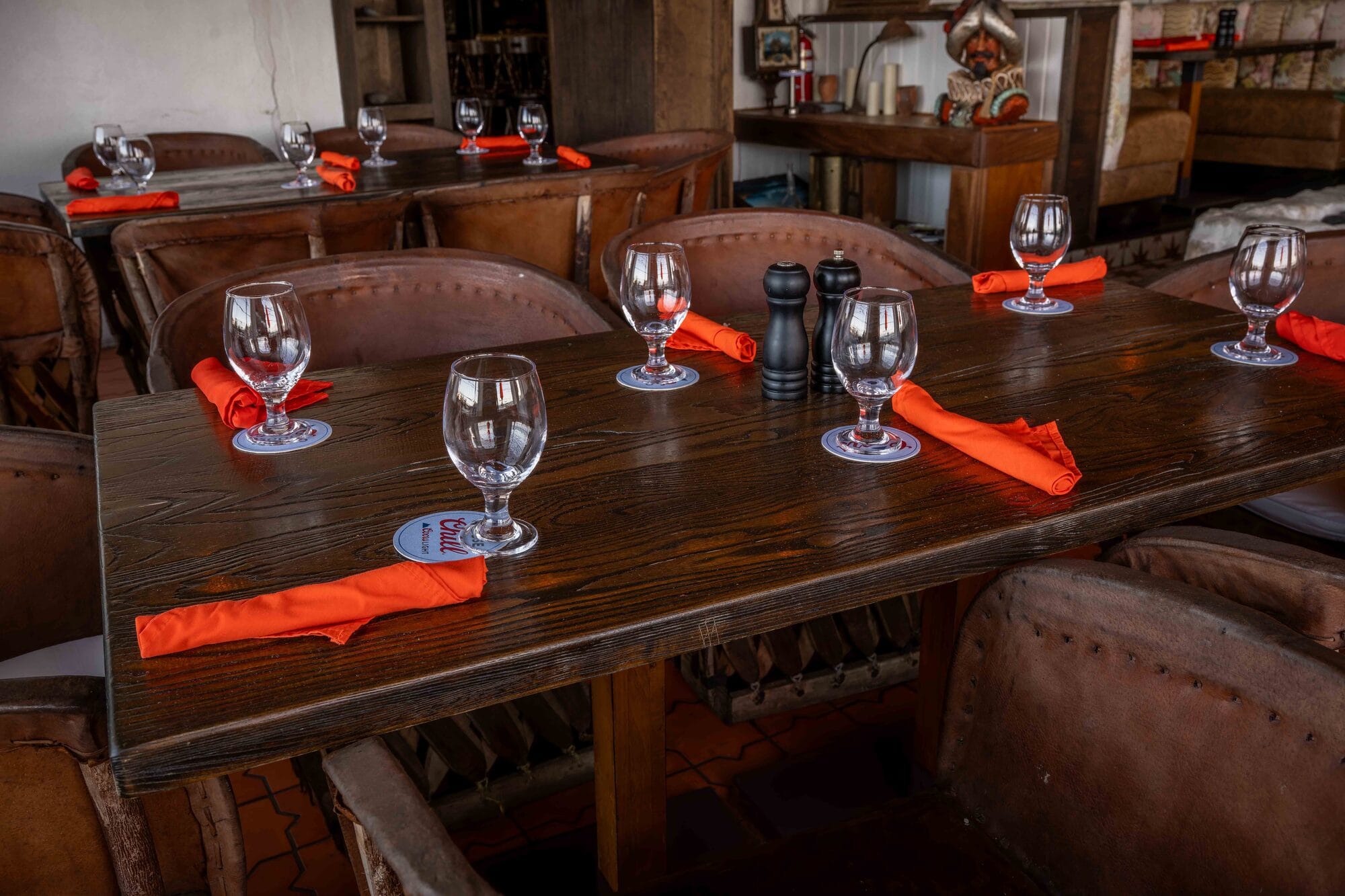 A set table at Harbour Prime ready for dinner service